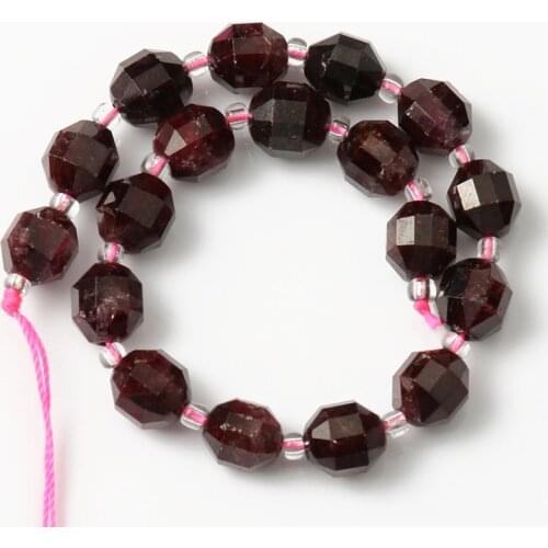 Natural Garnet Mineral Beads 8mm Dark Red OIive Shape Loose Gems Stone Beads for Jewelry Making DIY Bracelet Necklace 7.5