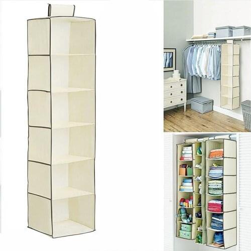 Household Supplies Space Saver Storage Cabinets Hanging Wardrobe Multi-Layer Folding Shelves Shoe Home Portable 4/6 Section room