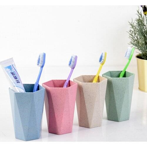 Wheat Straw Diamond Cup Tooth Brushing Cup Mouthwash Cup Household Couple Toothbrush Cup Wheat Fragrance Mouthwash Cup