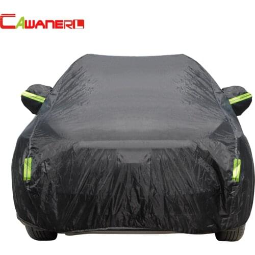 Black Car Cover Outdoor Sun Rain Snow Dust Protection Anti-UV Waterproof Car Cover For SUV Sedan Hatchback Wagon Universal