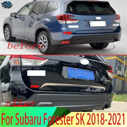 For Subaru Forester SK 2018 2019 Decorate Accessories Stainless steel Tail Gate Door Cover Trim Rear Trunk Molding Bezel Styling