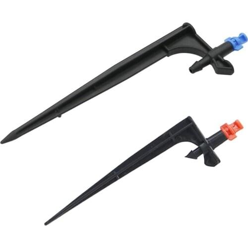 100 Sets Spiked Misting Sprinkler kits 90/180/360 Degree Atomization Nozzles 10.5/14cm Barbed Bracket Rod Garden Irrigation Tool