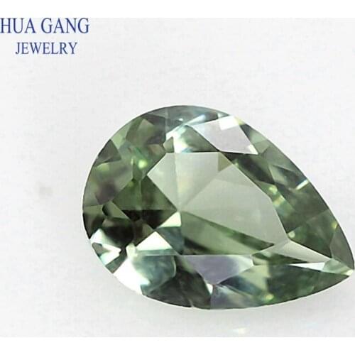 Pear Shape 149# Size 2x3~13x18mm Stone Brilliant Cut Synthetic Spinel Green Stone For Jewelry Making Free Shipping