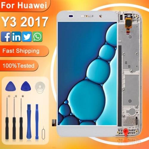 Catteny Promotion Y3 2017 Display For Huawei Y5 Lite 2017 LCD With Touch Panel Screen Digitizer Y3 2018 Assembly Free Shipping