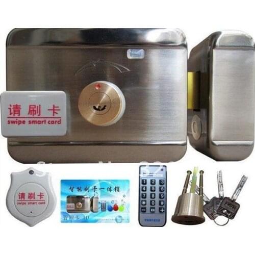 Intelligent Lock, Electronic integrated RFID card lock, Double reading card with 3pcs key, 125KHZ+10PCS free em tags sn:yz-72