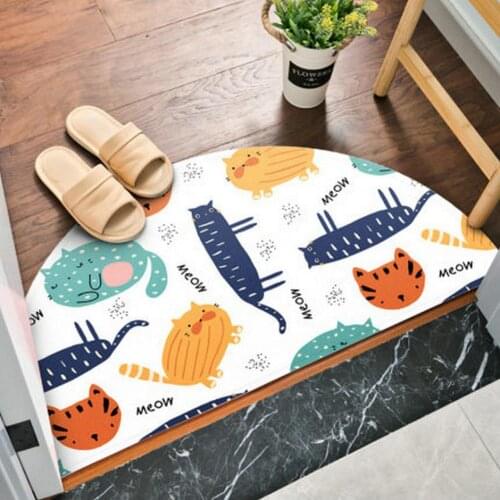 Carpet Bedroom Living Room Non-slip Small Rug Cartoon Printing Water Absorption Mat Living Room Area Rug