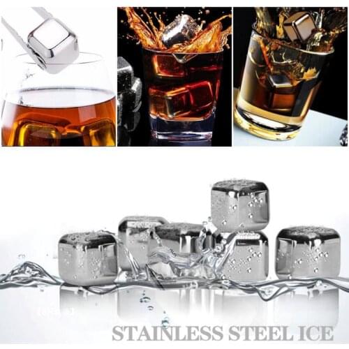 Creative Practical Drinking Supplies Stainless Steel Ice Wine Stone Whisky Stones Stainless Steel Wine Chiller Cooler