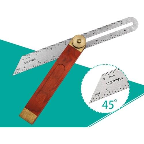 Easy Use Sliding T Bevel Blade Gauge Angle Finder Carpenter Sliding Engineer Stainless Steel Home Hardwood Handle Ruler