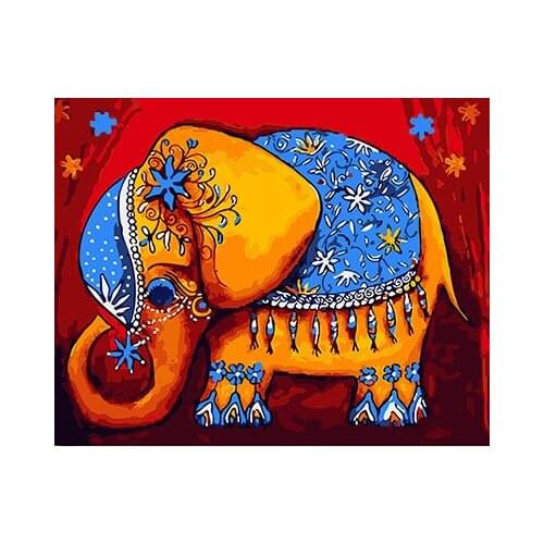 DRAWJOY Framed Animal DIY Painting By Numbers Wall Art DIY Canvas Oil Painting Home Decor For Living Room 40*50cm