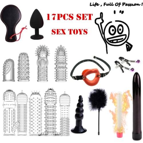 Lots kit Sex Toys Erotic Toys For Couples Vibrators Set Anal Vibrator Plug Adult Product Slave GamesToys for Women Men