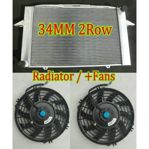 NEW Aluminum Radiator & Fans For 1997-2004 Volvo C70 V70 S70 R XC T5 1993-1997 Volvo 850 series AWD T5R 2.3/2.4/2.5L MT