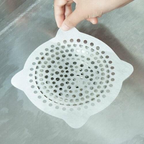 Disposable sink filter non-woven filter net (10 pieces) sticker kitchen bathroom shower floor drainage anti-blocking cover net
