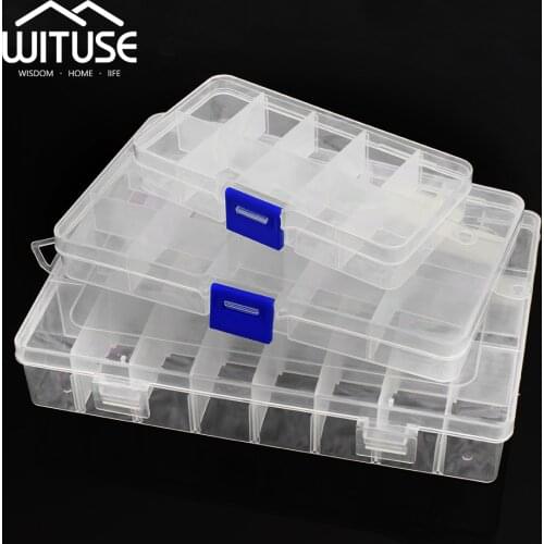 10/15/24 Grids S M L Organizer Jewelry Holder Case Display Adjustable Plastic Container Storage Box Craft Organizer Earring Bead