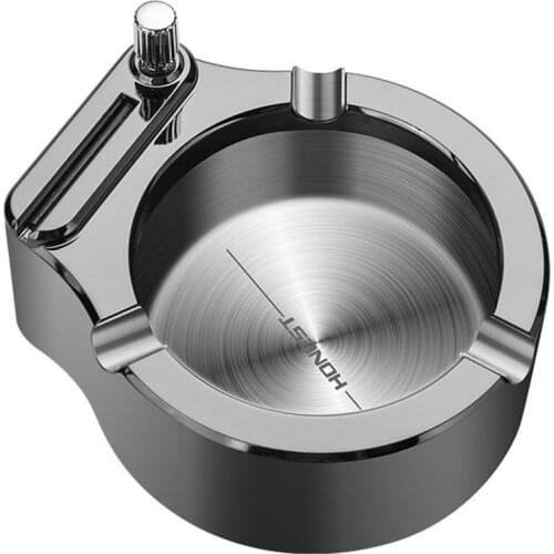 Portable Retro Personality Metal Ashtray Ten Thousand Game Lighter Camping Car Home Smoke-free Storage Holder Young Gift Ashtray