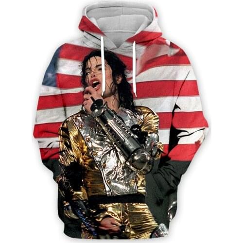 PLstar Cosmos Pop King Legend Singer Musician Michael Jackson Streetwear Pullover Colorful 3DPrint Men/Women Harajuku Hoodies D2
