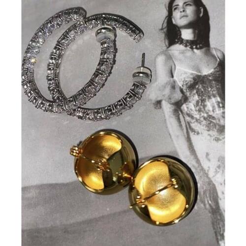 RISPADA EH32170-G17 Irregular round drop earrings