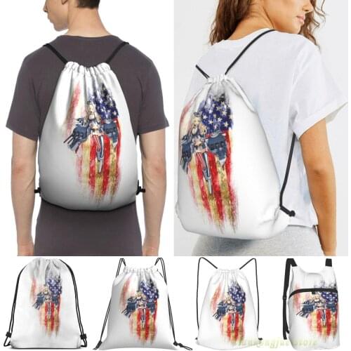 Men Sackpack Strap Bags Kancolle - Iowa Women Purpose Drawstring Backpacks Outdoor Travel Backpacks For Gym Training Fitness Bag