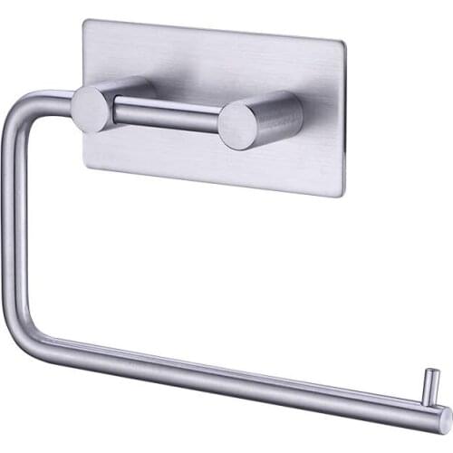 Self Adhesive Toilet Paper Holder 304 Stainless Steel Tissue Paper Roll Towel Holder RUSTPROOF Brushed Finish