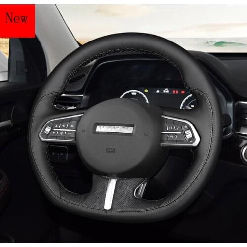 Customized Hand-Stitched Leather Car Steering Wheel Cover for Haval F5 F7 F7x 2018\2020 Car Accessories