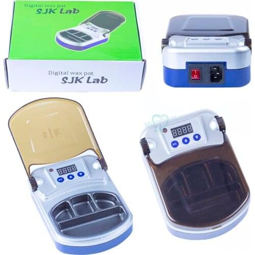 Dental 4-Well Laboratory Wax Melter Melting Dipping Heater with LED Display
