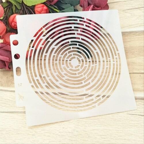 14.1*13cm fingerprint stencils Cover template spray plastic mold shield DIY cake hollow Embellishment printing lace ruler