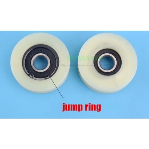10*42*17mm U type, clamping spring type embedded 6000 bearing, lifting wheel roller, nylon plastic sheave