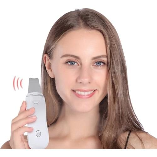 Ultrasonic Skin Scrubber Blackhead Remover Peeling Facial Pore Cleaner Deep Cleaning Spatula Ion Face Scrubber EMS Lift Massager