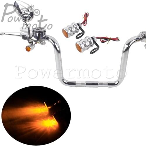 Universal Motorcycle Front Mini Indicator 12V LED Turn Signal Blinker Light For Harley Dyna Touring Boulevard Virago V-Star Aero