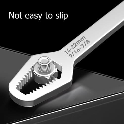 Universal Torx Wrench Double-head Adjustable 8-22mm Ratchet Spanner Self-tightening Spanner Head Bicycle Motorcycle Repair Tool
