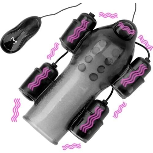 VATINE 12 Speed Glans Vibrator For Men Penis Massager With 2 Caps Male Masturbator Delay Lasting Trainer Adult Sex Toy For Man