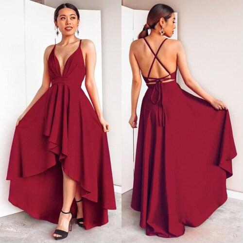Fad Summer Long Dress Women V-neck Strap Backless Bandage Dresses Plus Size Black Vintage Beach Midi Dress Female Robe Vestidos