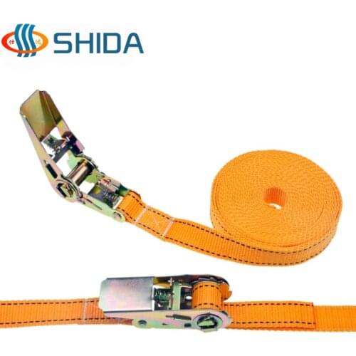 1 pcs 1 inch 2.5 cm x 7 Meters 900 KG Metal Cargo Lashing Webbing Strap Ratchet Tie Down with Cam Buckle Polyester Strap Sling
