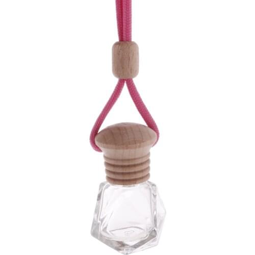 1 Piece Charm Empty Glass Perfume Bottle Pendant for Car Hanging Decor