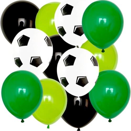 12pcs Football Soccer Balloons Football Theme Party Latex Foil Helium Air Ballon Boys Birthday Games Toys Event Party Supplies
