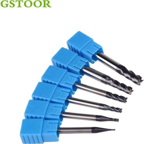 2mm 4mm 6mm Endmills Tungsten Carbide Steel Milling Cutter 4F End Mill CNC Kit Power Tool Accessories