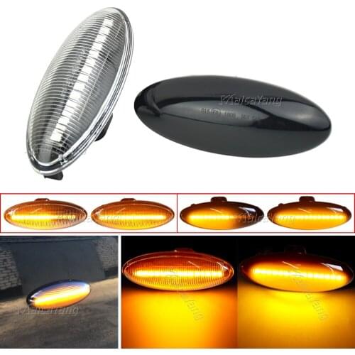 2pcs Dynamic LED Side Marker Light Turn Signal Indicator Repeater Light Fit For Toyota Yaris COROLLA Auris Mk1 E15 RAV4 Mk3