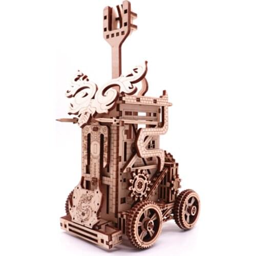 3D DIY Empire Catapult Model Wooden Mechanical Puzzles Assembly Model Building Kits
