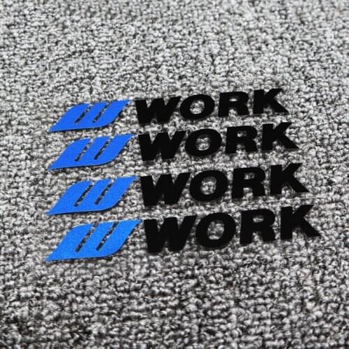 4pcs Car Styling W Work Wheel Sticker Auto Rims Spoke Stickers Moto-parts Racing Decal
