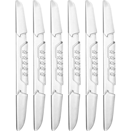 6Pcs Car Anti-Collision Strip Mirror Transparent Protective Rubber Strip Decorative Anti-Scratch Strip