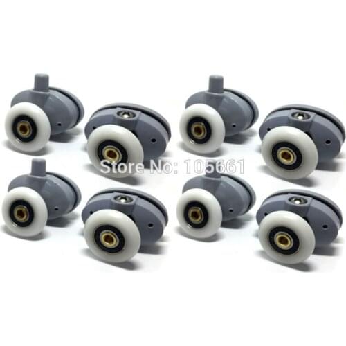 8 x Butterfly Single Shower Door Rollers/Runners/Wheels/Pulleys 23mm wheel
