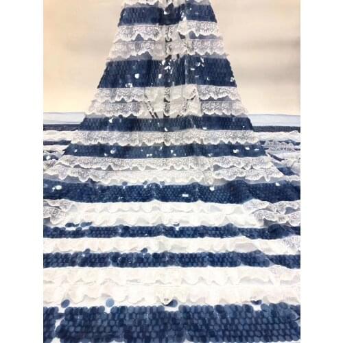 African lace fabric embroidery Nigerian sequin lace fabric 2020 high-quality French lace fabric clothes D37471