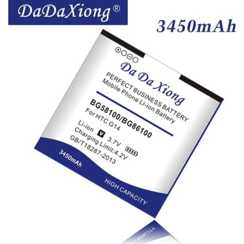 DaDaXiong 3450mAh BG58100 BG86100 Phone Battery For HTC T328w T328d T328t T327D Sensation XE Z710E G14 G17 EVO 3D X515d X515m