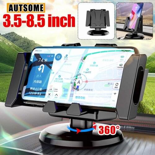 360 Degree For 3-9.7inch Car Phone Holder Universal GPS Dashboard Phone Holder Support Mobile Phone Desk Mount Stand Bracket