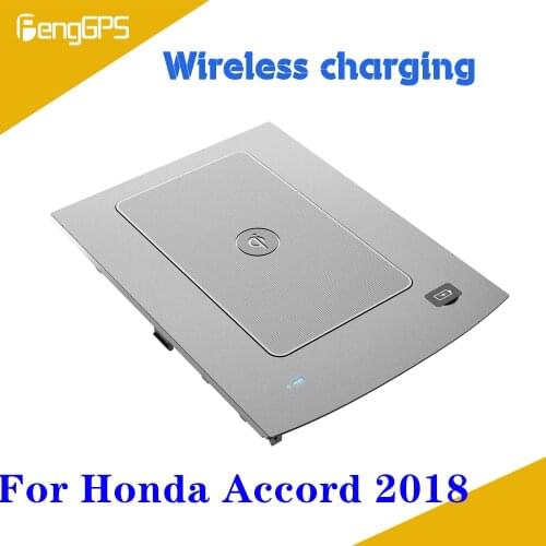 Quick Wireless Charger For Honda Accord 10 2018 QI Fast Mobile Phone 10W Hidden Car Dashboard Holder Charging Pad