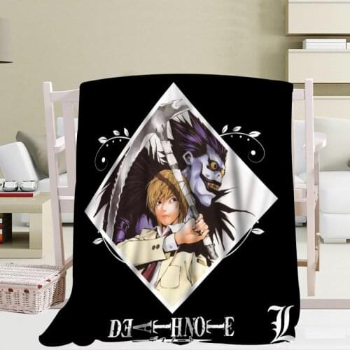 Custom Death note Travel Blanket Home TV Casual Relax for Family Soft Fluffy Warm Blanket