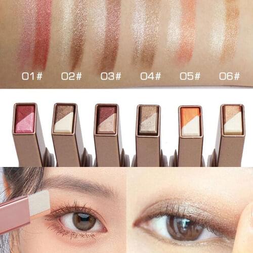 Two Color Eyeshadow Stick Shimmer Glitter Beauty Women Eyeshadow Stick Pen Eye Makeup New Eye Shadow Cream Double Gradient Color