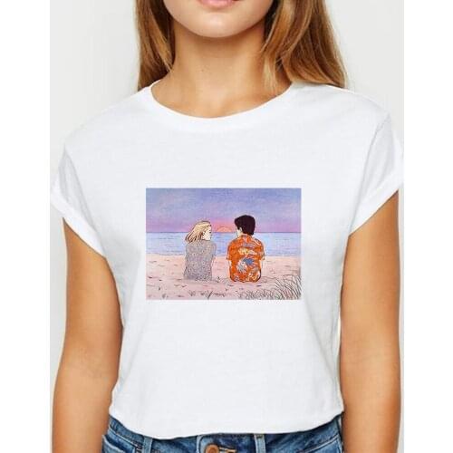 Hot Style The End Of The World Sandy Beach tshirt Women‘s Clothing Spring Summer T Shirt Harajuku Avant-garde O-Neck T-shirt