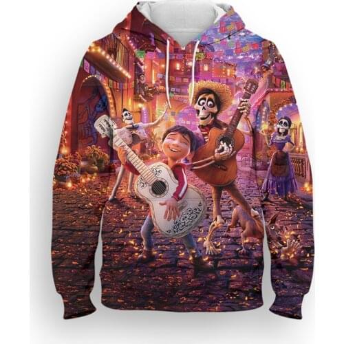 Coco Hoodies Mens clothing 3D Print Autumn New Boy Girl Kids Long sleeve hoodie Harajuku Women Oversized Hooded sweatshirts