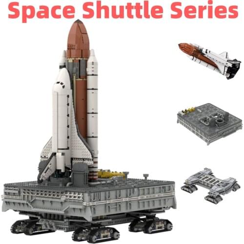 Creative MOC Space Shuttle Series Launch Platform Center Spaceship Building Block Model DIY Device Building Rocket Kids Toys