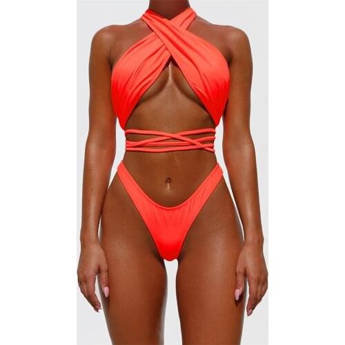 KUKAKEY Orange Swimwear